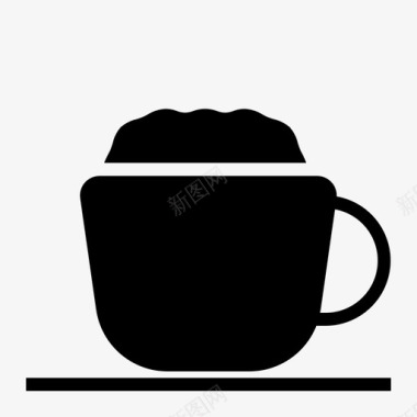 咖啡杯咖啡泡沫图标图标