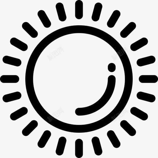 太阳春天的图标直线svg_新图网 https://ixintu.com 太阳 春天的图标 直线