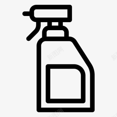 喷雾器喷雾瓶擦拭器图标图标