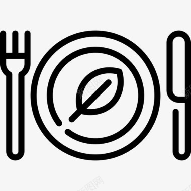 餐厅9号餐厅线性图标图标