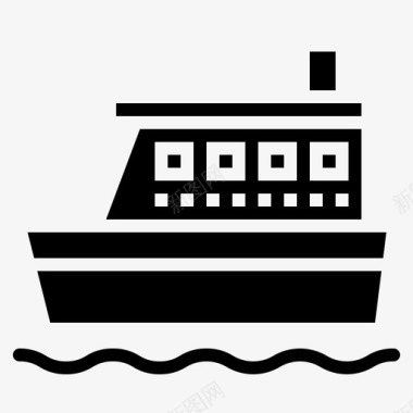 渡轮船海图标图标