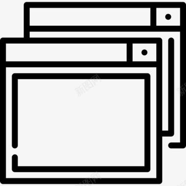 浏览器交互2线性图标图标