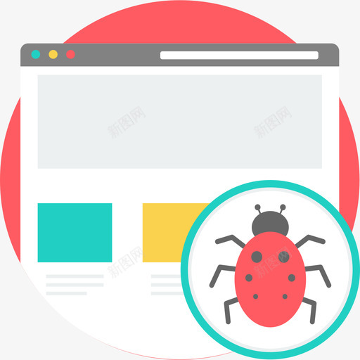 Bugweb开发和seo3平面图标svg_新图网 https://ixintu.com Bug web开发和seo3 平面