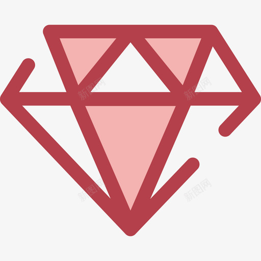 钻石形状9红色图标svg_新图网 https://ixintu.com 形状9 红色 钻石