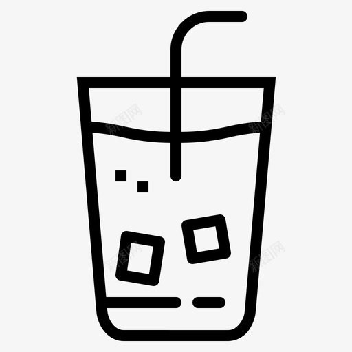 冰咖啡饮料图标svg_新图网 https://ixintu.com 冰 咖啡 饮料