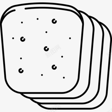 面包食品和饮料8128px线图标图标
