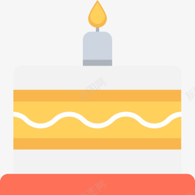 生日蛋糕食物17扁平图标图标