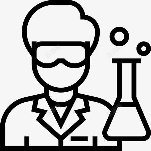 实验室生物化学线性图标svg_新图网 https://ixintu.com 实验室 生物化学 线性