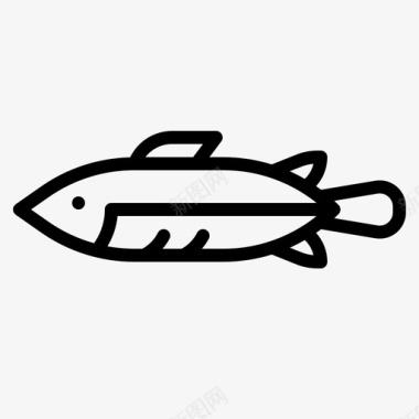鱼动物饮食图标图标