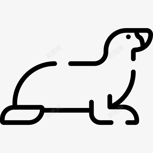 海狮动物28直系图标svg_新图网 https://ixintu.com 动物28 海狮 直系