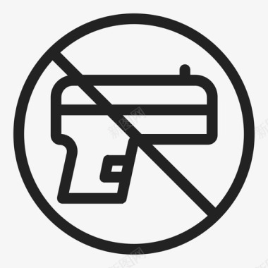 没有武器禁止枪支图标图标