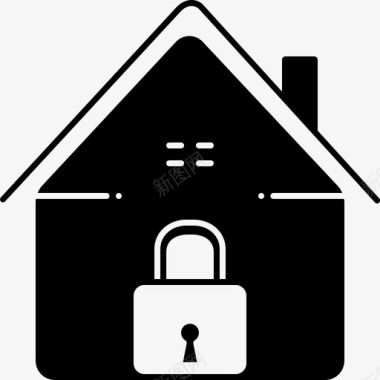 家庭安全安全的家安全的图标图标