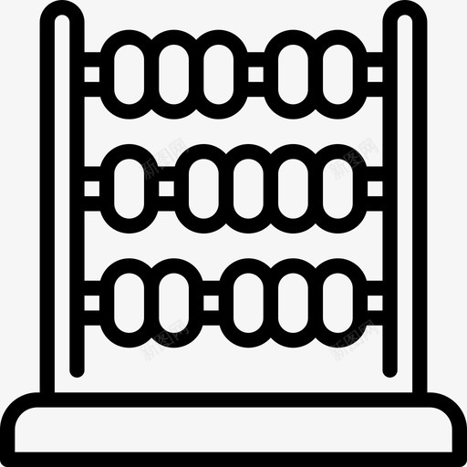 算盘知识直线图标svg_新图网 https://ixintu.com 直线 知识 算盘