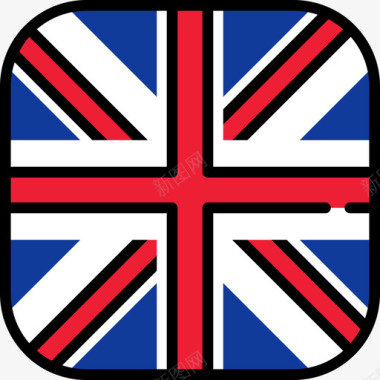 英国国旗收藏6圆形方形图标图标