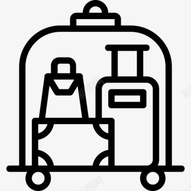 行李酒店服务6直达图标图标