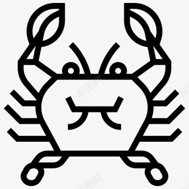 螃蟹动物甲壳类动物图标图标