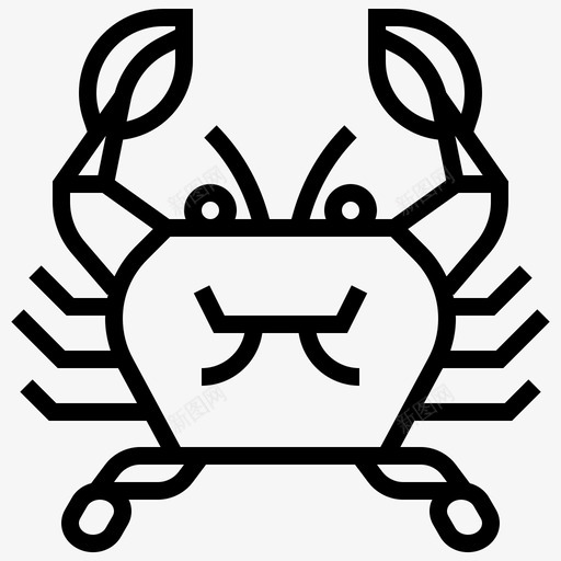 螃蟹动物甲壳类动物图标svg_新图网 https://ixintu.com 动物 海鲜 海鲜系列 甲壳类动物 螃蟹