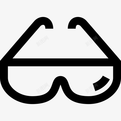 线性护目镜实验室图标svg_新图网 https://ixintu.com 实验室 线性护目镜