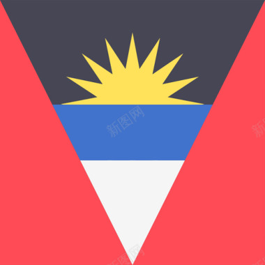 安提瓜和巴布达国际旗帜4广场图标图标