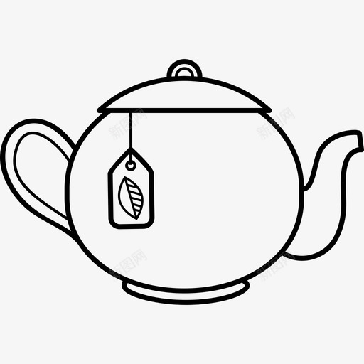 茶壶咖啡厅18手工制作图标svg_新图网 https://ixintu.com 咖啡厅18 手工制作 茶壶