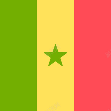 塞内加尔国际旗帜4广场图标图标