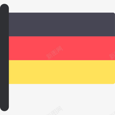 德国国际国旗5桅杆图标图标