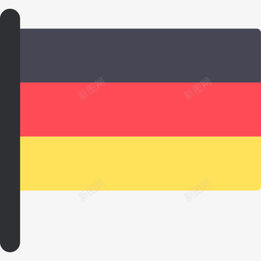 德国国际国旗5桅杆图标svg_新图网 https://ixintu.com 国际国旗5 德国 桅杆