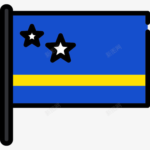 库拉索岛旗帜收藏2桅杆图标svg_新图网 https://ixintu.com 库拉索岛 旗帜收藏2 桅杆
