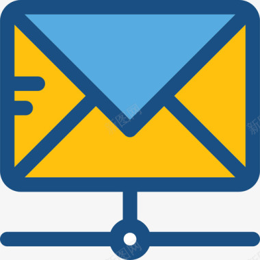 电子邮件网络和通信双色调图标图标