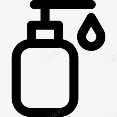 肥皂健康和水疗2线性图标图标