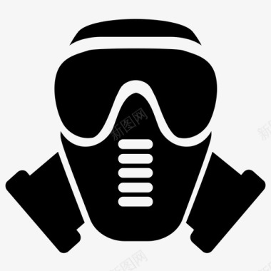 防毒面具化学面具工业面具图标图标