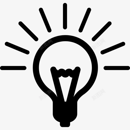固体科学与设备灯泡图标svg_新图网 https://ixintu.com 固体科学与设备灯泡