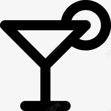 鸡尾酒14号餐厅直系图标图标