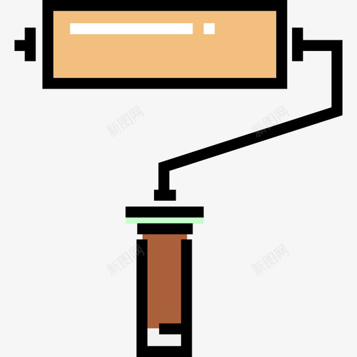 油漆辊不动产15线性颜色图标svg_新图网 https://ixintu.com 不动产15 油漆辊 线性颜色