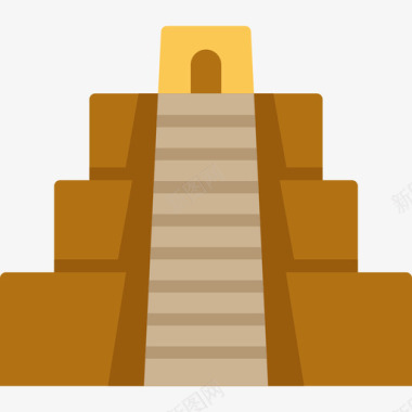 墨西哥金字塔2号平坦图标图标