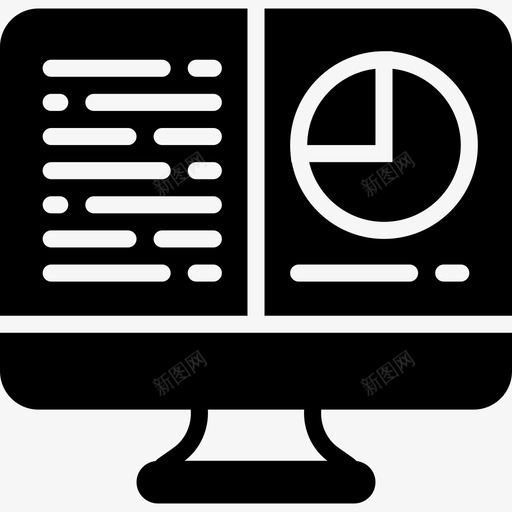 分析搜索引擎优化分析实心填充图标svg_新图网 https://ixintu.com 分析 填充 搜索引擎优化分析实心