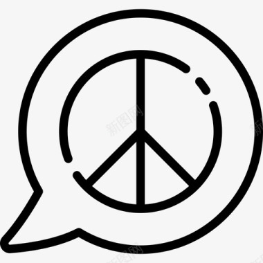 和平主义嬉皮士直系图标图标