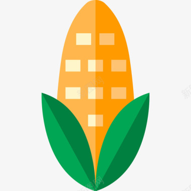 玉米食物19平的图标图标