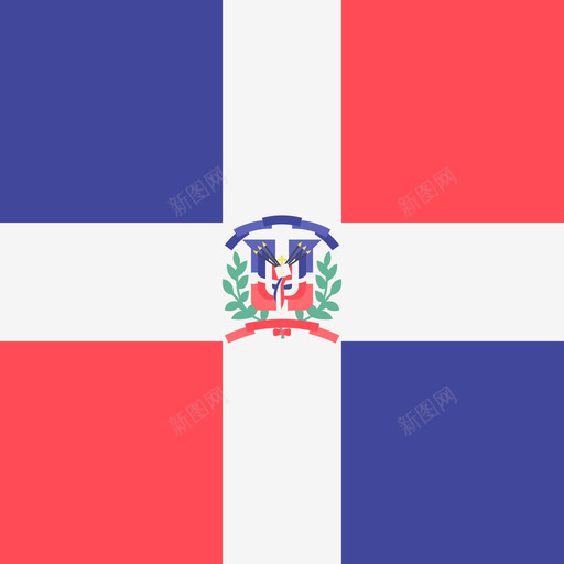 多米尼加共和国国际旗帜4方形图标svg_新图网 https://ixintu.com 国际旗帜4 多米尼加共和国 方形