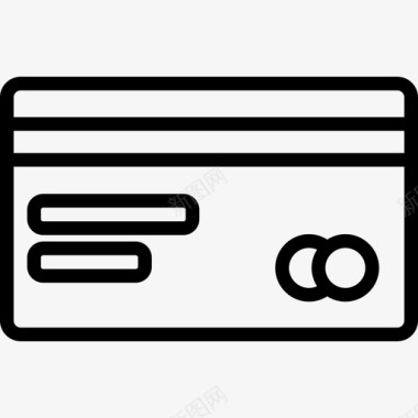 信用卡业务要素6线性图标图标
