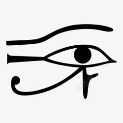 比塞塔荷鲁斯之眼古代文字埃及文图标高清图片