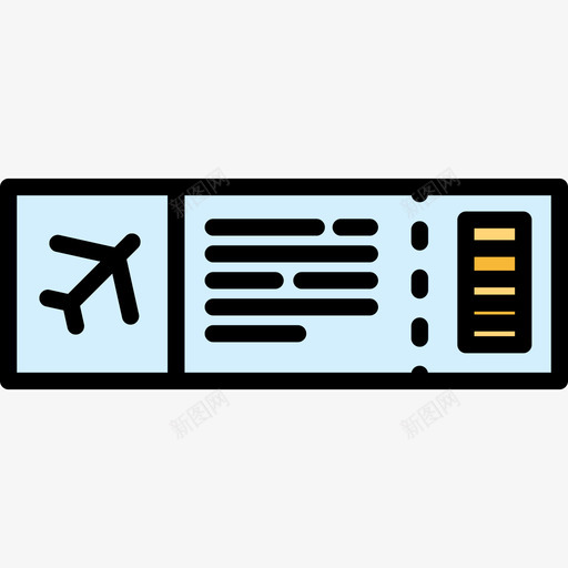 登机牌11号机场线形颜色图标svg_新图网 https://ixintu.com 11号机场 登机牌 线形颜色