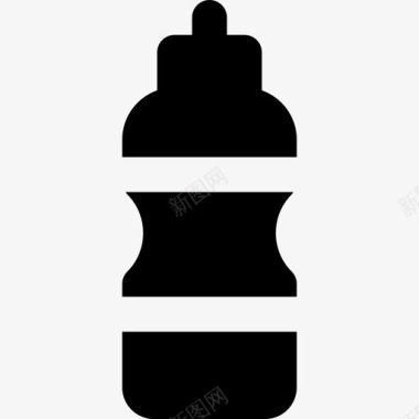瓶子健身8实心图标图标