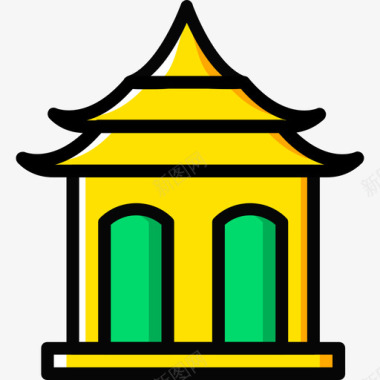 神龛宗教8黄色图标图标