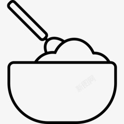 勺子玩具食物碗晚餐图标高清图片