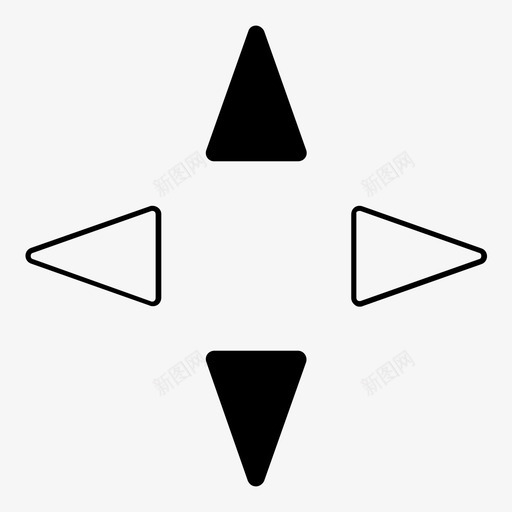上下箭头选项图标svg_新图网 https://ixintu.com 三角形方向箭头 上下 方向 移动 箭头 选项