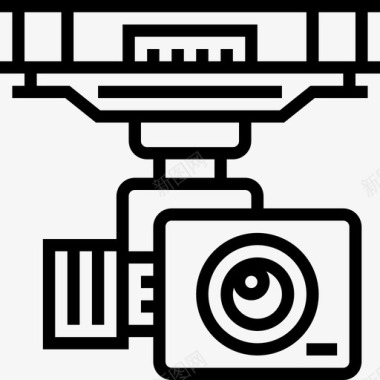 摄像机无人机2线性图标图标