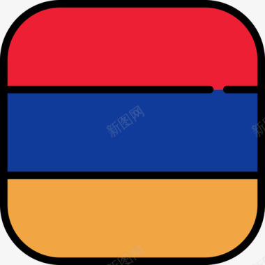 亚美尼亚国旗收藏6圆形方形图标图标