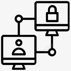 数据访问访问控制网络安全密码保护图标高清图片