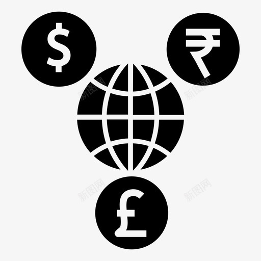 全球市场金融全球经济图标svg_新图网 https://ixintu.com 全球市场 全球经济 投资 股票市场 金融 银行2填充